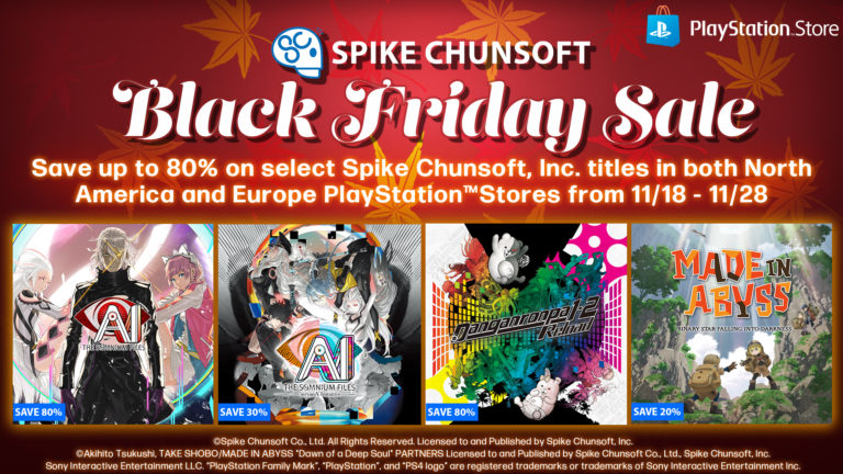 Spike Chunsoft, Inc. on X: 🎮⏰#PlayStation Store Black Friday Sale will  end tomorrow on 11/27! Now is your chance to save up to 85% on select Spike  Chunsoft, Inc. titles Check the