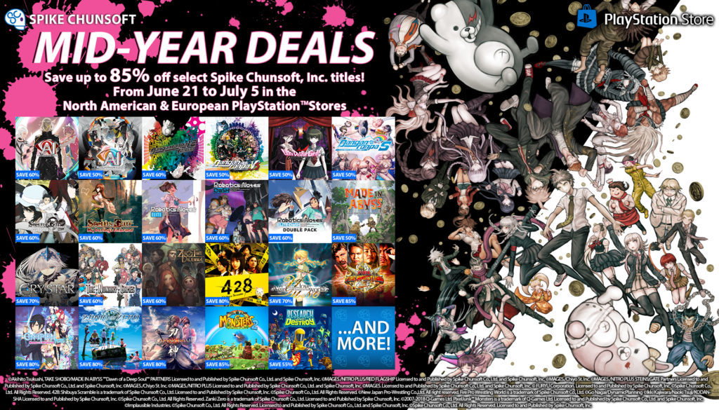 Save Up to 80% on Spike Chunsoft, Inc. Titles During the Black