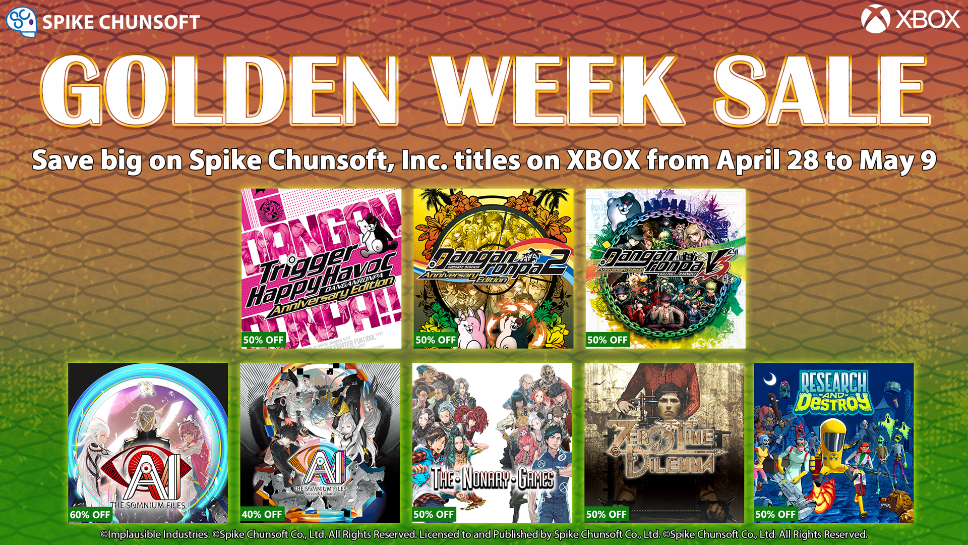 Spike Chunsoft, Inc. on X: 🎮⏰#PlayStation Store Black Friday Sale will  end tomorrow on 11/27! Now is your chance to save up to 85% on select Spike  Chunsoft, Inc. titles Check the