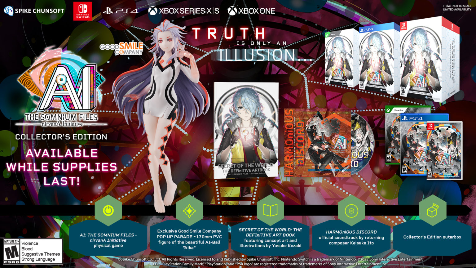 AI: THE SOMNIUM FILES - nirvanA Initiative - Spike Chunsoft - Ai The Somnium Files Nirvana Initiative Collector's Edition Pre Order