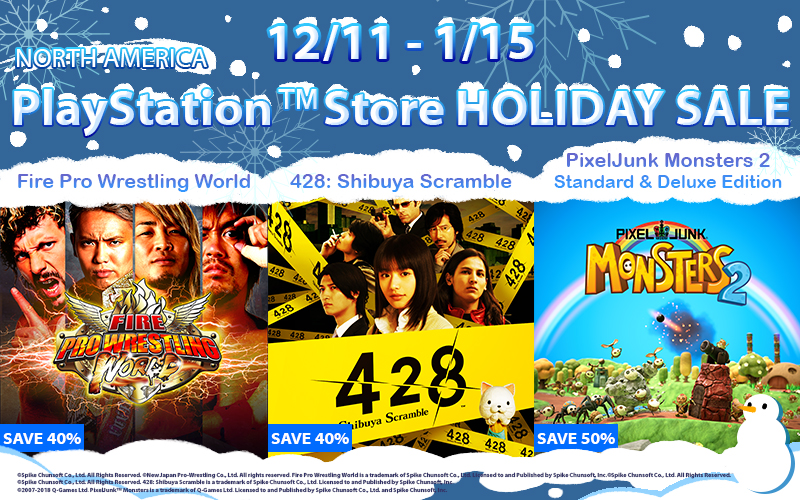 NA PlayStation™Store Holiday Sale Deals Spike Chunsoft