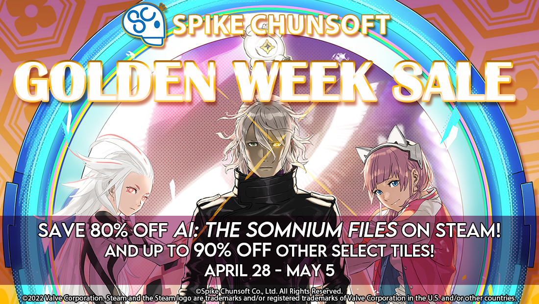 Spike Chunsoft Steam® Golden Week Sale April 28 through May 5, 2022